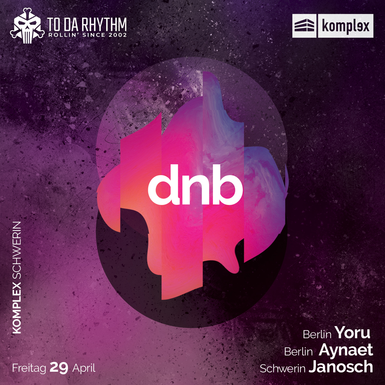 To Da Rhythm – DnB w/ Yoru, Aynaet, Janosch