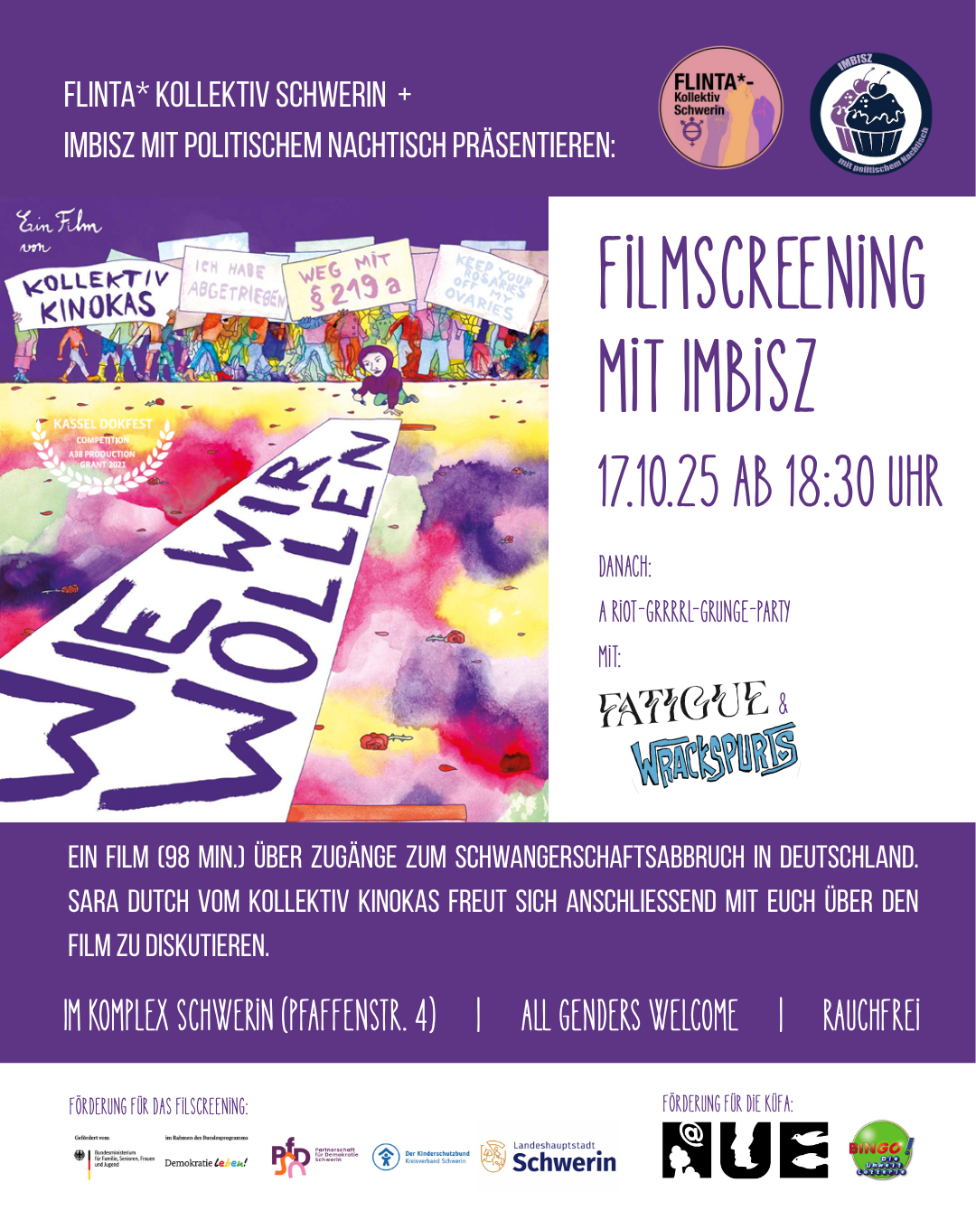 Imbisz mit politischem Nachtisch // WIE WIR WOLLEN / Küfa, Filmscreening und Gespräch