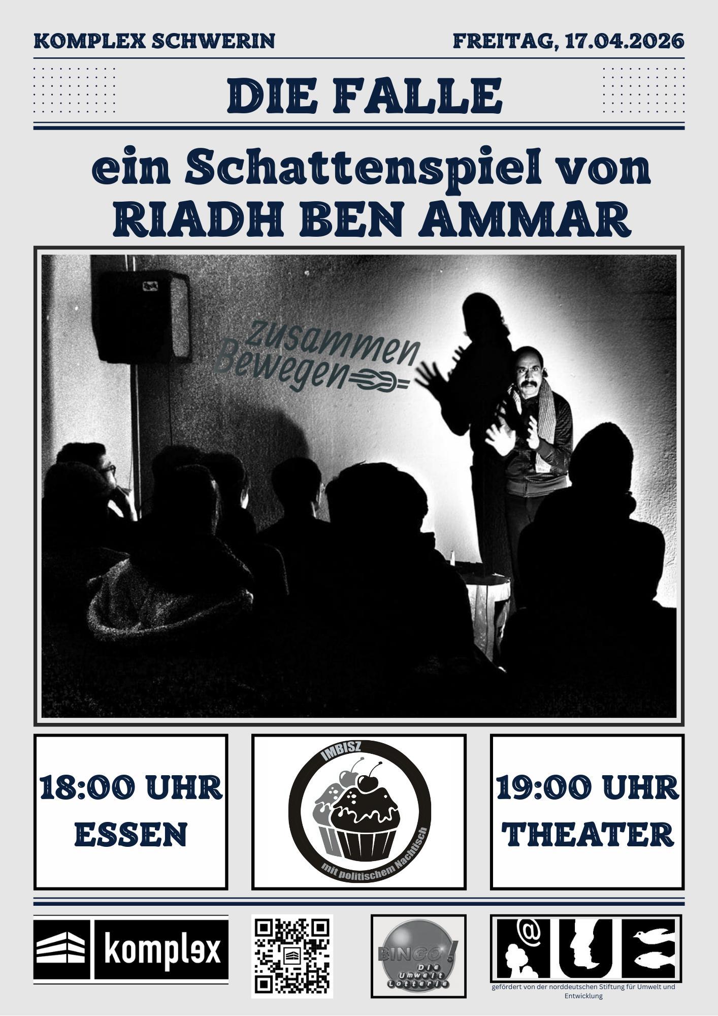 Imbisz mit politischen Nachtisch // DIE FALLE / Schattentheater von Riadh Ben Ammar