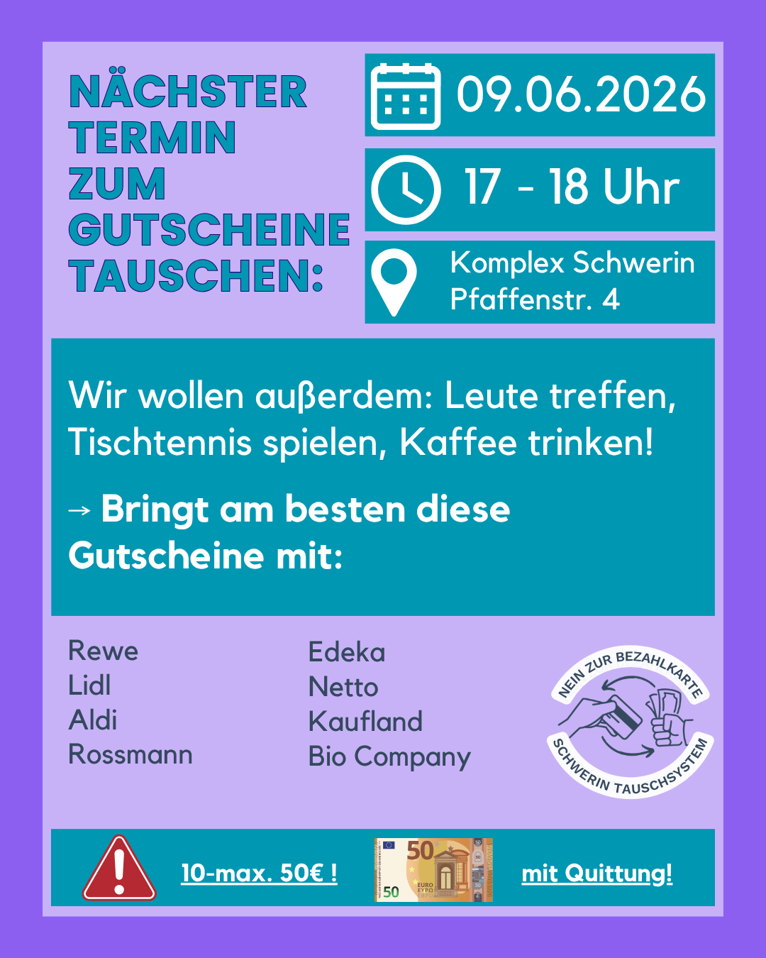 Gutscheine 🔄 Bargeld