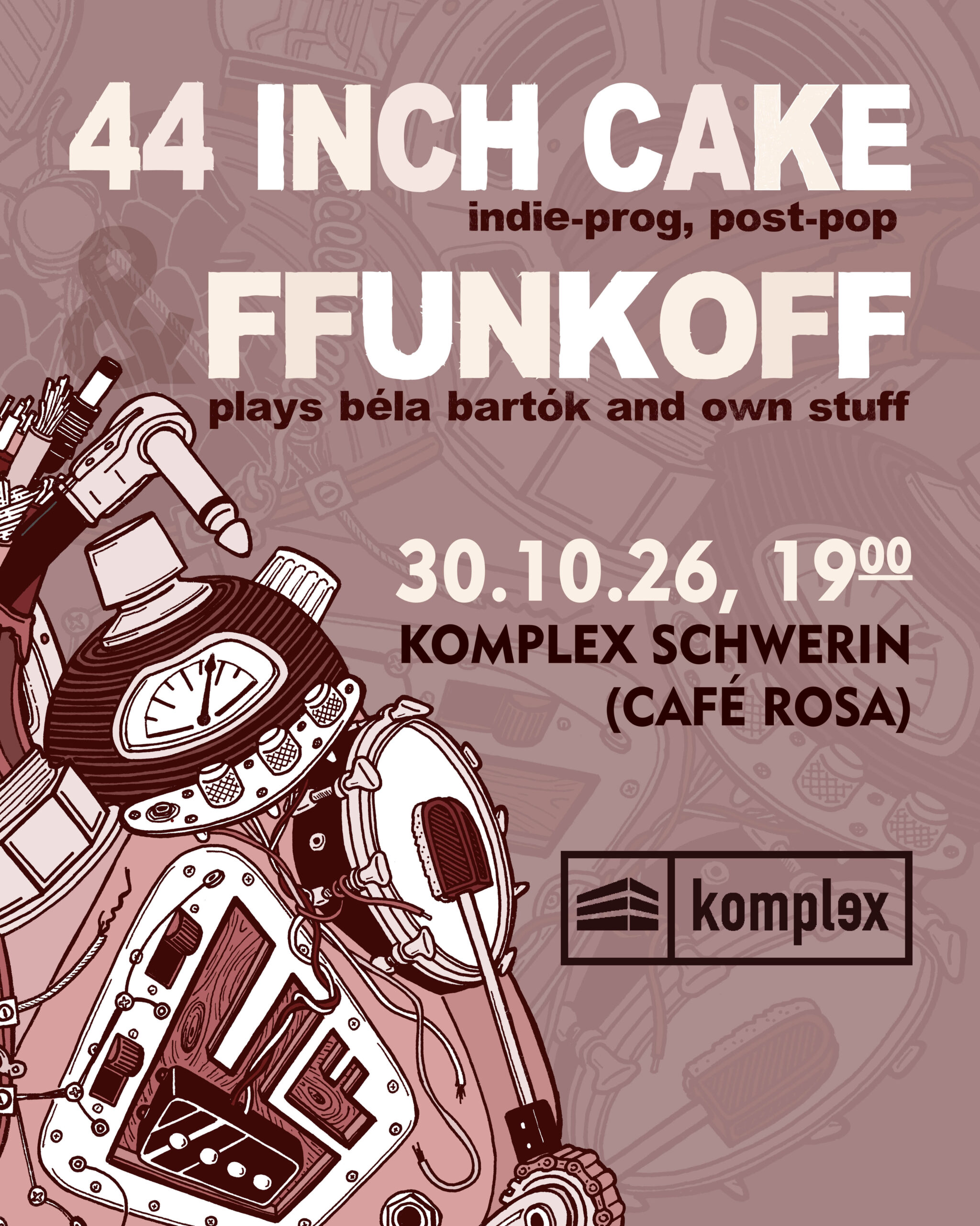 Live im Café Rosa // FFUNK OFF / 44 INCH CAKE